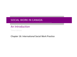 SOCIAL WORK IN CANADA An Introduction Third Edition