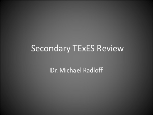 Secondary Content Area TExES Review