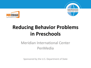 Behavior Management in Preschools