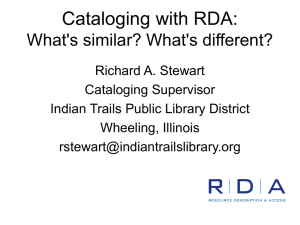 Cataloging with RDA - Three Catalogers Walk Into a Blog