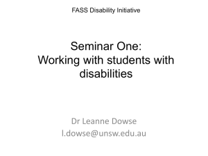 Working with students with disabilities