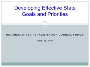 Effective State Goals and Priorities