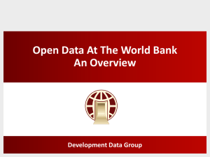 Open Data At The World Bank
