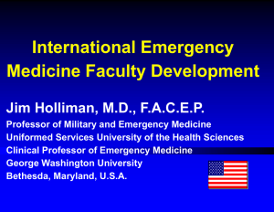 International Emergency Medicine Faculty Development