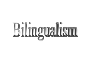 Bilingualism and Diglossia