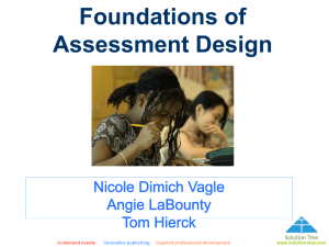 Foundations of Assessment Design 1