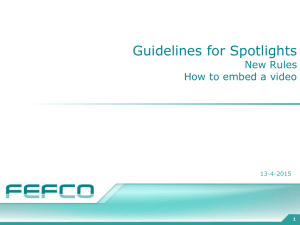 Spotlight Procedure and Guidelines