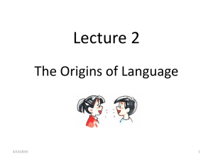 The origins of language
