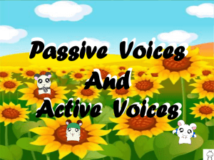 Active/Passive Voices