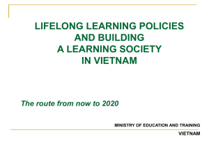 Lifelong Learning and Building a Learning Society in Vietnam