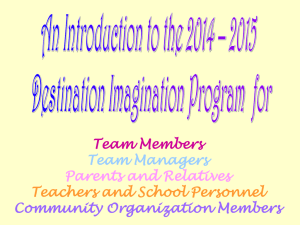 2014 - 2015 Team Manager Training