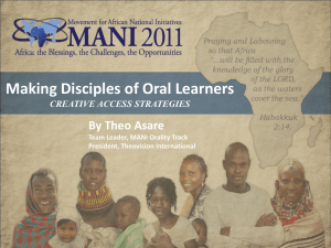 Making Disciples of Oral Learners.