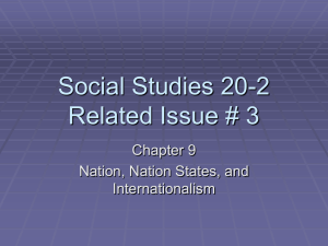 Social Studies 20-2 Related Issue # 3