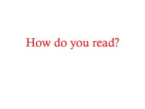 How do you read