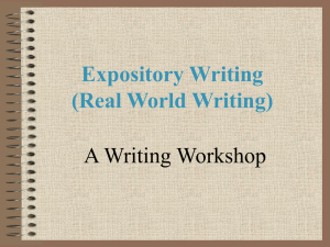 Expository Writing Workshop