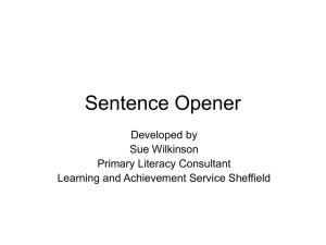 Sentence opener Y5