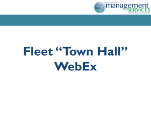 Fleet “Town Hall” - Justice Administrative Commission