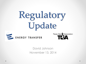Regulatory update - Texas Gas Association