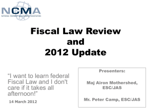 Session 1 - Course 01 - Fiscal Law