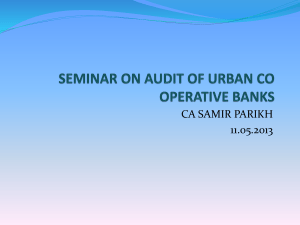 seminar on audit of urban co operative banks