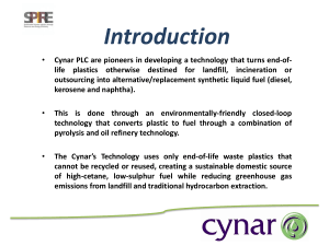 CYNAR PLC - Biomass and residues to create future fuels