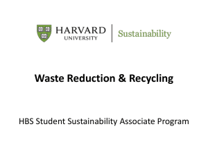 Presentation - Sustainability at Harvard
