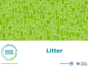 Litter Presentation - Resource Efficient Scotland