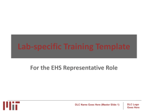 Lab Specific Training Template - EHS