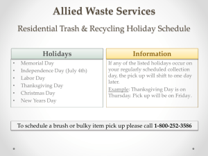 Allied Waste Services Residential Trash