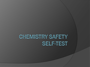 Chemistry safety Self