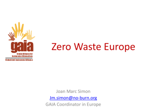 Zero Waste Towards sustainability and social justice