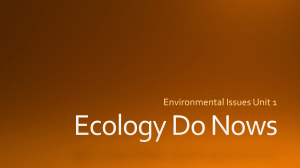Ecology Do Nows