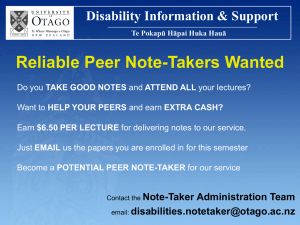 Reliable Peer Note