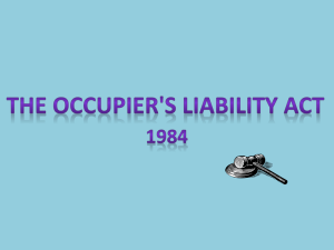 occupiers liabilty act power point
