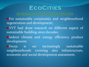EcoCities Introduction to EcoCity Concept