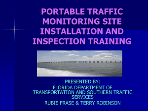 portable traffic monitoring station inspection training