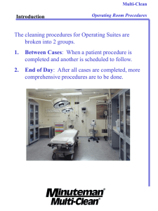 O.R. Cleaning Procedures - Multi