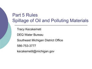 Spillage of Oil and Polluting Materials Rule