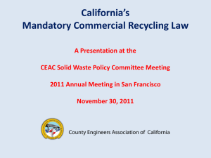 California`s Mandatory Commercial Recycling Law