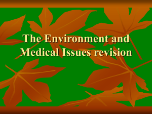 The Environment and Medical Issues Revision Powerpoint