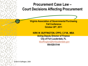 Procurement Case Law