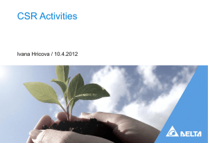 CSR Activities - Delta Electronics
