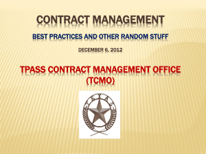 Contract Management - Texas Comptroller of Public Accounts