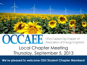 OCCAEE Chapter Meeting Presentations
