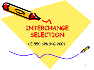 interchange selection - Center for Transportation Research and