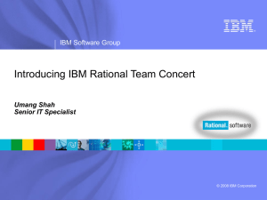 Introducing IBM Rational Team Concert