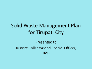 Solid Waste Management - Tirupati Municipal Corporation