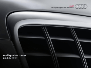 Audi Quattro Rooms presentation - the Golden Mile Transport Group