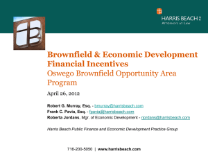 Brownfield and Economic Development Financial Incentives
