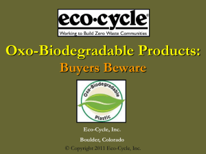Oxo-Biodegradables - Eco